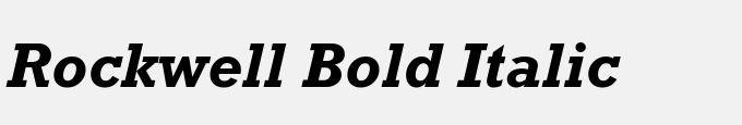 Rockwell Bold Italic